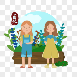 夏日穿闺蜜装的女孩子图片