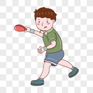 打乒乓球的男孩图片