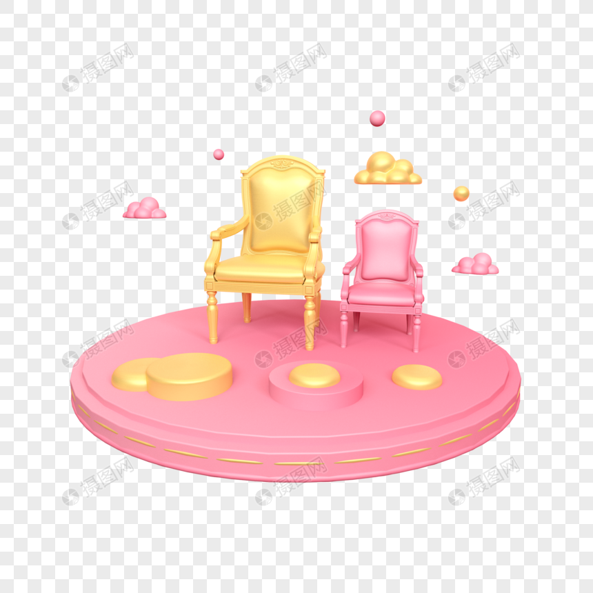 两把欧式椅子舞台