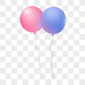 粉色蓝色气球图片