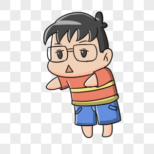戴眼镜的卡通女孩图片