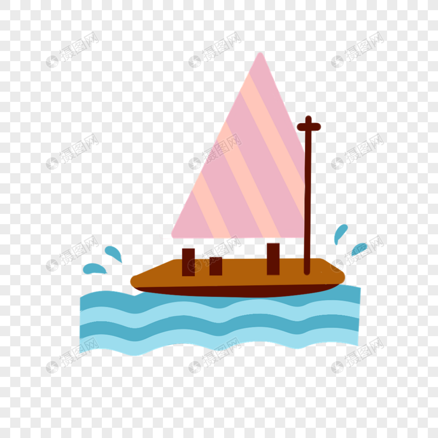 在海上的帆船图片