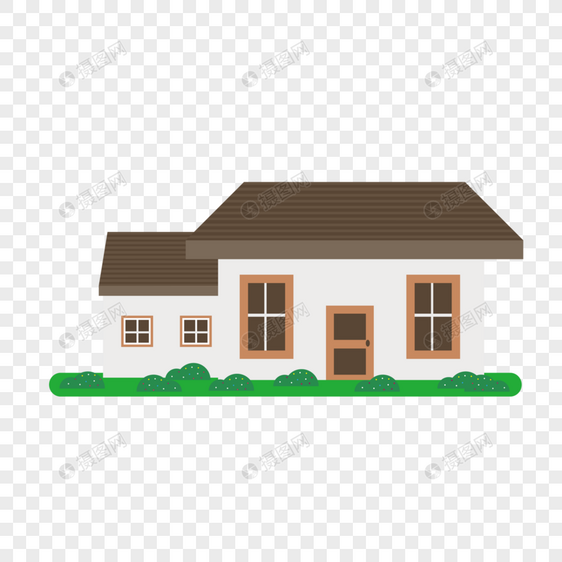 AI矢量图别墅房子温馨家园元素图片