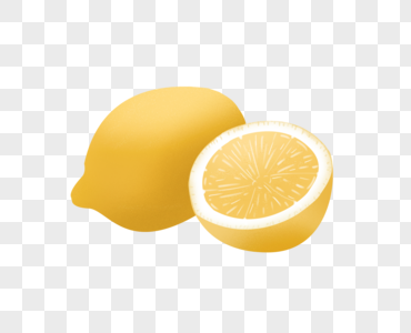 柠檬写实手绘柠檬高清图片