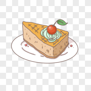 樱桃华夫饼蛋糕图片