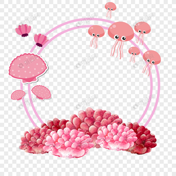 海洋生物边框图片