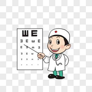 眼科医生视力卡通高清图片