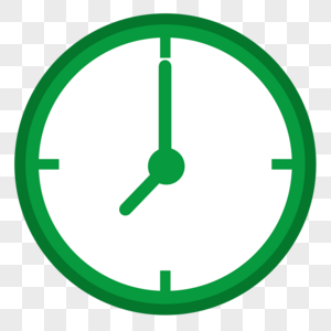 绿色钟表定时表盘高清图片