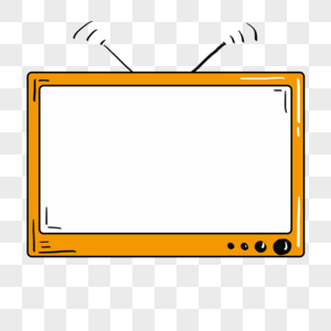 手绘电视机边框对话框png免抠素材手绘对话框高清图片素材