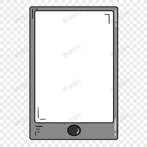 手绘手机对话框边框png免抠素材图片
