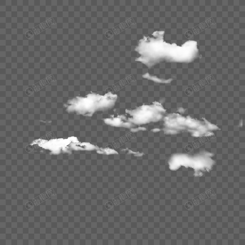 散碎云朵白色图片