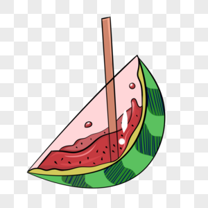 夏季水果西瓜饮品创意手绘图片