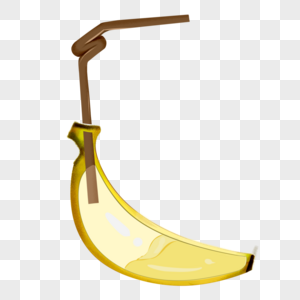 夏季香蕉果汁创意饮品手绘图片