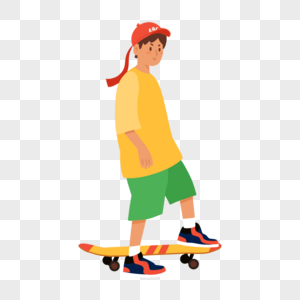 玩滑板的嘻哈少年图片