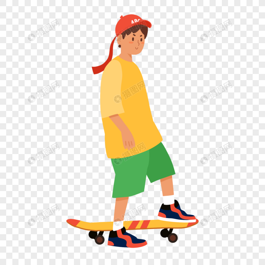 玩滑板的嘻哈少年图片
