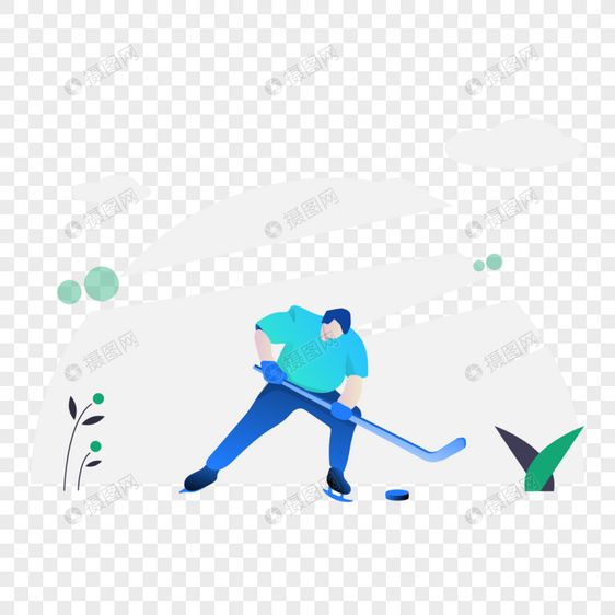 冰球图标免抠矢量插画素材图片