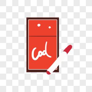创意卡通红色烟盒插图图片