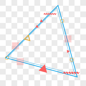 简约三角形边框图片