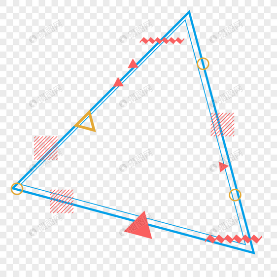 简约三角形边框图片
