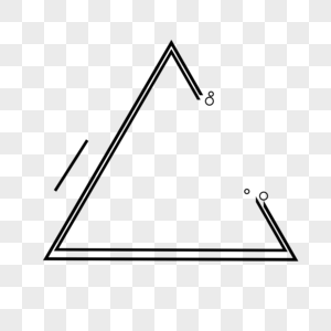 黑色线条三角形图片