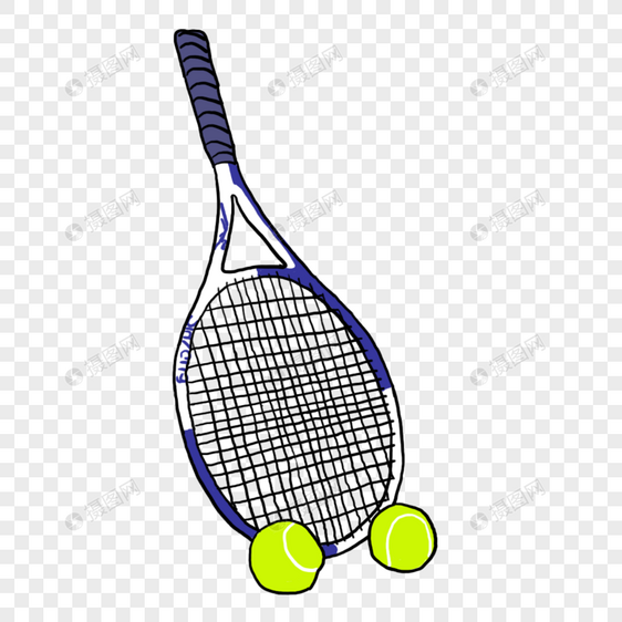 网球拍和网球元素图片