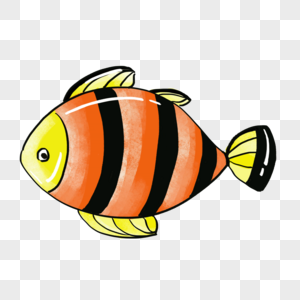 手绘卡通小鱼png免抠素材图片素材