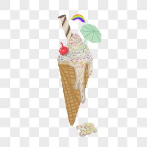 彩虹巧克力冰淇淋图片