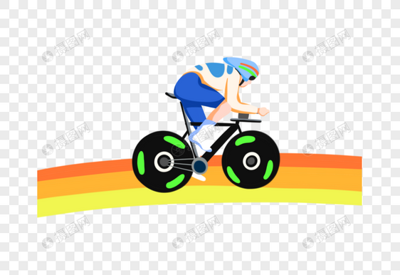自行车比赛的运动员图片