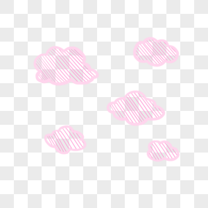 粉色斜线云朵PNG图片