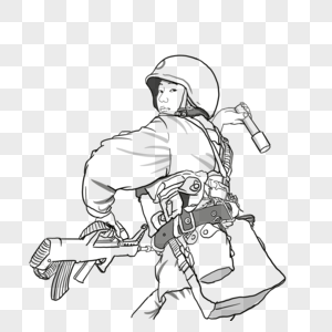 打枪训练的军人图片