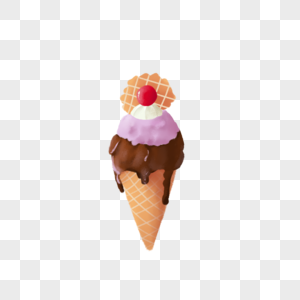 樱桃巧克力冰淇淋图片