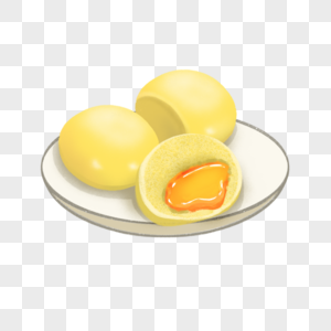 包子美食流沙包素材