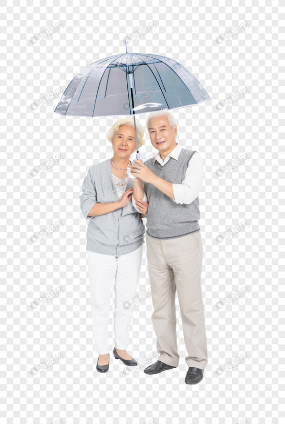 老年人打伞图片
