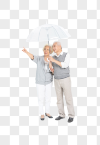 老年人打伞图片