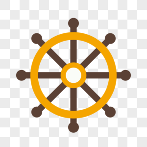 卡通大轮船元素