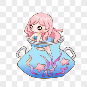 水瓶座女孩图片素材