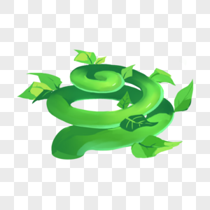 q版小天使小恶魔夏日小藤蔓素材