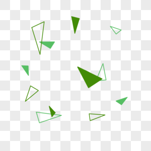 绿色三角形元素PNG图片