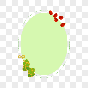 椭圆形端午边框PNG高清图片