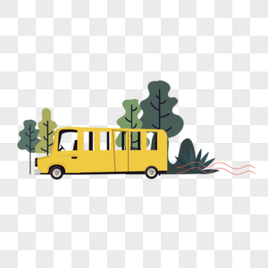 校车巴士黄色车子高清图片