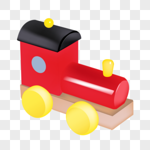 红色玩具小火车图片