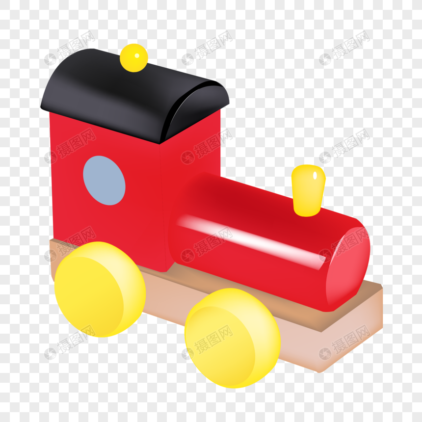 红色玩具小火车图片