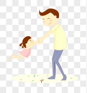 爸爸带女儿玩耍图片