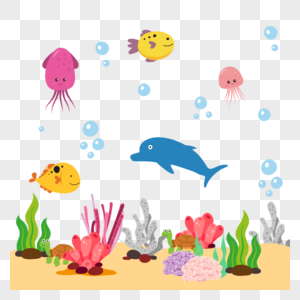 海洋生物边框图片