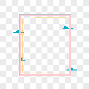 白云装饰文艺边框图片