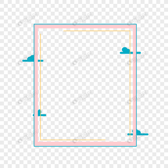 白云装饰文艺边框图片