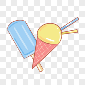 夏季冰淇淋装饰素材图片