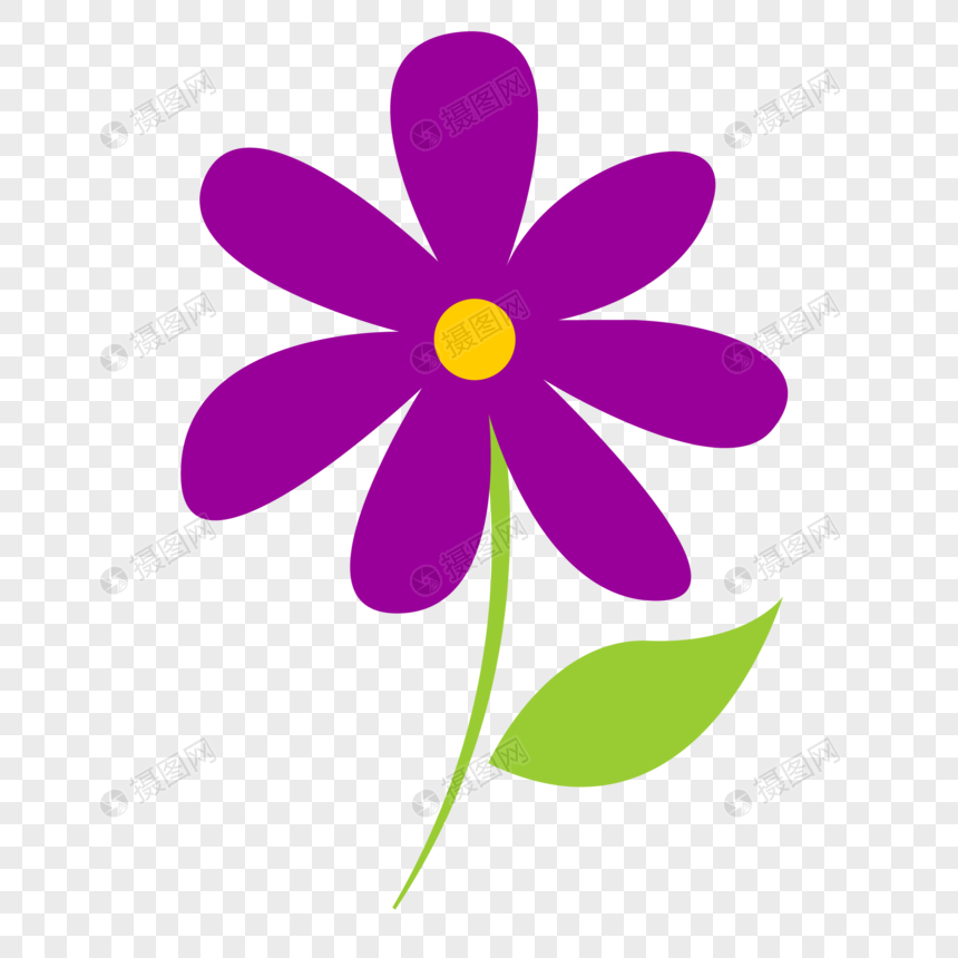 紫色的花元素素材下载 正版素材 摄图网
