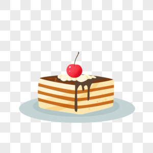 蛋糕手绘蛋糕桃蛋糕高清图片