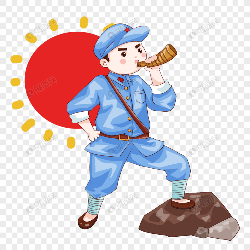 吹号角的人
